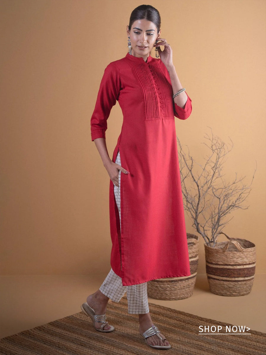 Online shopping for Kurti Sets in India | Collar kurti design, Kurta neck  design, Kurti neck designs